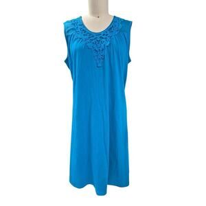 Collections Etc. 100% Cotton Blue  Sundress Sz XXL